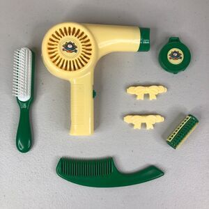 Vintage 80s Cabbage Patch Kids Doll Hair Styling Kit Dryer Curler Brush Comb Toy